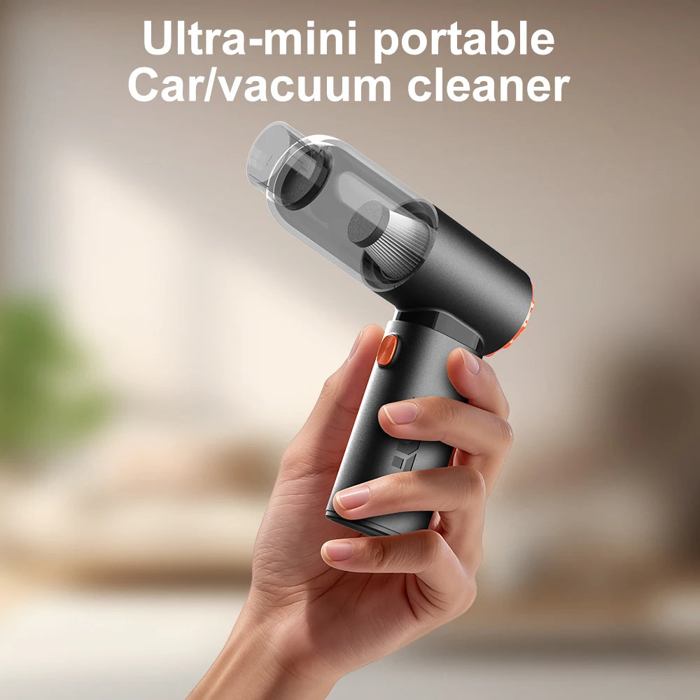 Mini Car Vacuum Cleaner 20000Pa, 130,000RPM Brushless Motor, 4000mAh Battery, Dual Nozzles for Car/Home/Keyboard & Vacuum Storag